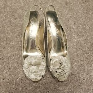 White House/Black Market Flower Heels